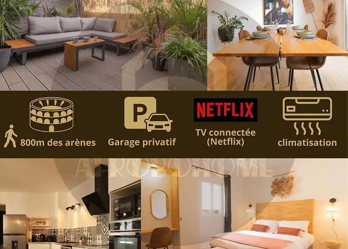 Nyaraló Afrobohome, Experience Atypique, Clim, 2 A 6 Personnes, Proche Centre Nimes, Garage Clos